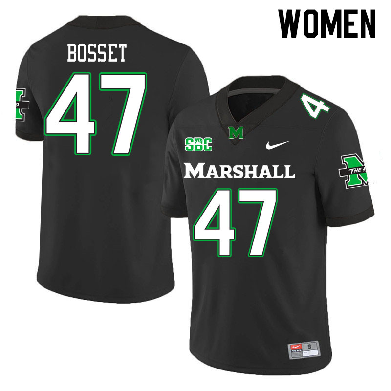 Women #47 Matthew Bosset Marshall Thundering Herd SBC Conference College Football Jerseys Stitched-B
